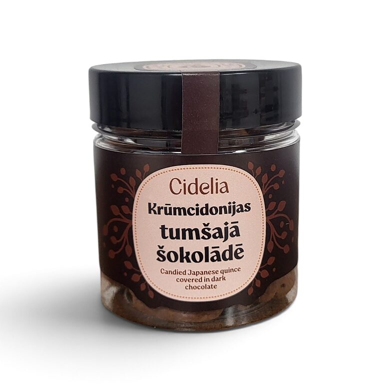 Cidonijas tumšajā šokolādē ar kakao 