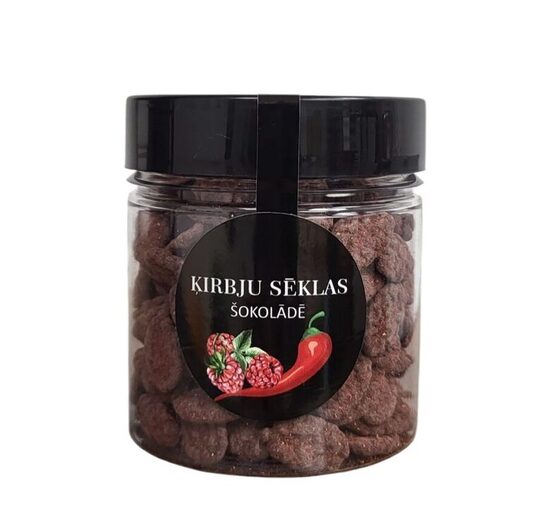 Ķirbju sēklas ar avenēm un čili 
